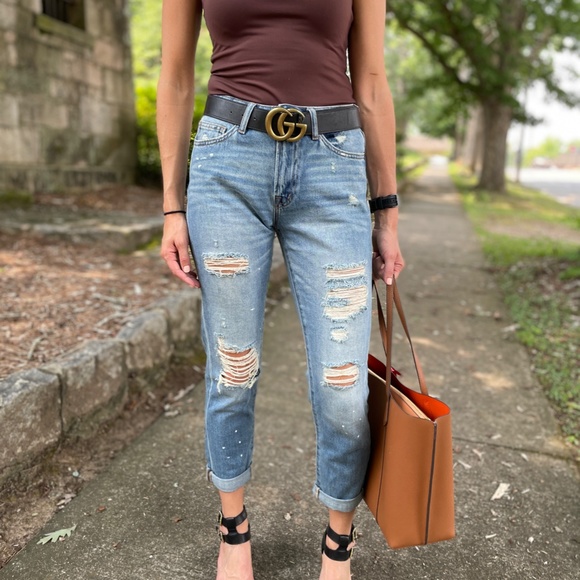 NWT Vervet by Flying Monkey Boyfriend Paint Splatter Distressed Jean - Picture 3 of 14